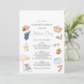 Tropische Beach Bachelorette Weekend Itinerary Kaart (Staand voorkant)