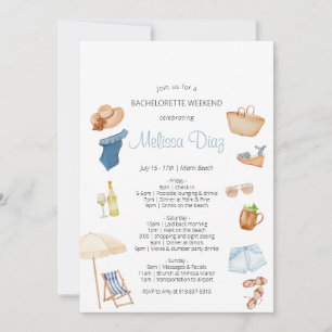 Tropische Beach Bachelorette Weekend Itinerary Kaart