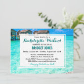 Tropische Beach Bachelorette Weekend Uitnodiging (Staand voorkant)