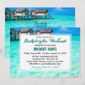 Tropische Beach Bachelorette Weekend Uitnodiging (Voorkant / Achterkant)