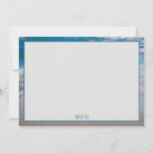 Tropische Beach Blue White Ocean Wave Bedankt (Achterkant)