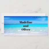 Tropische beach boarding Pass Weddenschap Save the (Achterkant)