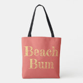 tropische BEACH BUM-letters | Tote Bag (Achterkant)