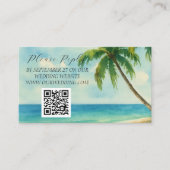 Tropische Beach Island Palm Trees Wedding Informatiekaartje (Voorkant)