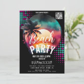 Tropische 'Beach Night Event Party Bar Flyer' Kaart (Staand voorkant)