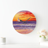 TROPISCHE BEACH OCEAN ART Wall Clock Grote Klok (Huis)