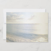 Tropische beach, palm, string lichten sparen de da save the date (Achterkant)