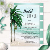 Tropische beach palm Trees Bridal Shower Invitatio Kaart