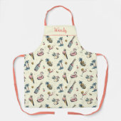 Tropische Beach Party Flamingo Cocktail Design Schort (Voorkant)