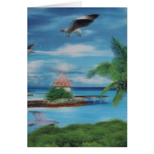 Tropische Beach Scene Art Print (Voorkant)