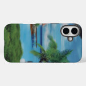 Tropische Beach Scene Art Print Case-Mate iPhone Case (Achterkant (horizontaal))