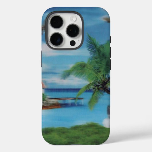 Tropische Beach Scene Art Print Case-Mate iPhone Case (Achterkant)