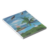 Tropische Beach Scene Art Print Notitieblok (Schuin)