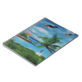 Tropische Beach Scene Art Print Notitieboek (Linkerzijde)