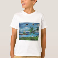 Tropische Beach Scene Art Print