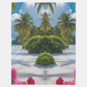 Tropische Beach Scene Gooi Deken (Voorkant)