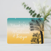 Tropische Beach Sunset DANK JE Bieden Kaart (Staand voorkant)