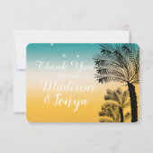 Tropische Beach Sunset DANK JE Bieden Kaart (Voorkant)