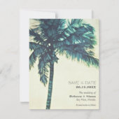 Tropische Beach Weddenfoto Digitaal sparen de Datu Aankondiging (Voorkant)