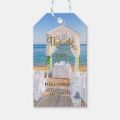 Tropische Beach Weddenschap Bedankt Cadeaulabel (Voorkant)