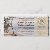 Tropische Beach Weddenschappen met rsvp Kaart (Voorkant)