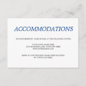 Tropische Beach Wedding Accommodations bestemming Informatiekaartje (Voorkant)