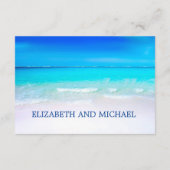 Tropische Beach Wedding Accommodations bestemming Informatiekaartje (Achterkant)