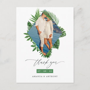 Tropische Beach Weduwfoto Hartelijk dank Briefkaart