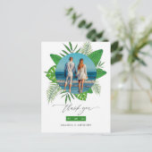 Tropische Beach Weduwfoto Hartelijk dank Briefkaart (Staand voorkant)
