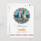 Tropische Beach Weduwfoto Hartelijk dank Briefkaart (Voorkant / Achterkant)