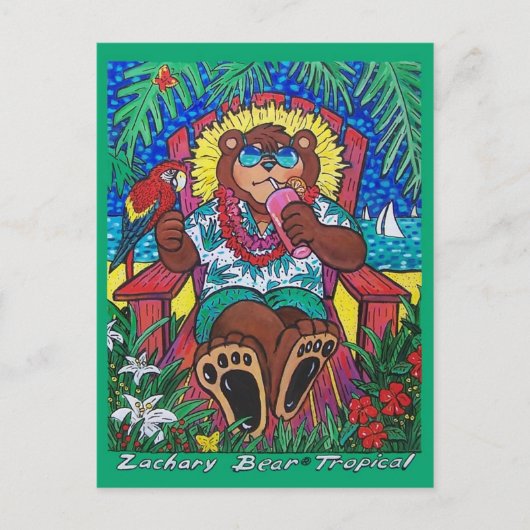 Tropische Beer Post Card Briefkaart (Voorkant)