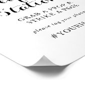 Tropische Begroeiing Witte Bloemstuk Selfie Statio Poster (Hoek)