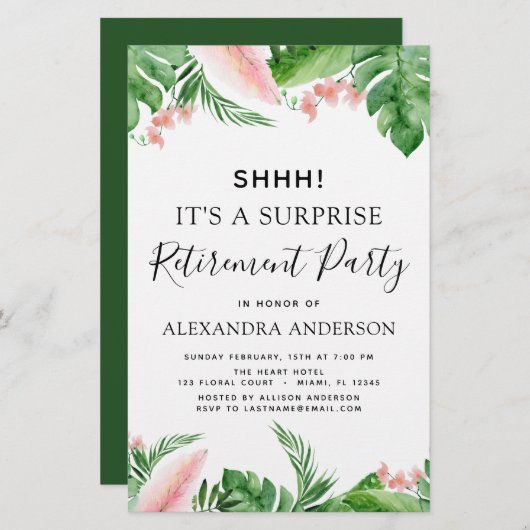 Tropische begrotingspartij voor overname ondernemi (Voorkant / Achterkant)