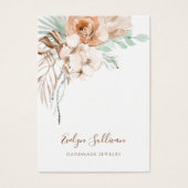 Tropische beige en mint oorbel display kaart (Voorkant)