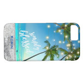 Tropische, beknotte palmbomen String Lights Case-Mate iPhone Case (Achterkant (Horizontaal))