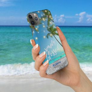 Tropische, beknotte palmbomen String Lights Case-Mate iPhone Case