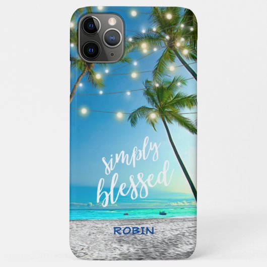 Tropische, beknotte palmbomen String Lights Case-Mate iPhone Case (Achterkant)