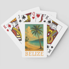 Tropische Belize Beach Caribische vakantie Pokerkaarten
