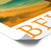 Tropische Belize Beach Caribische vakantie Poster (Hoek)