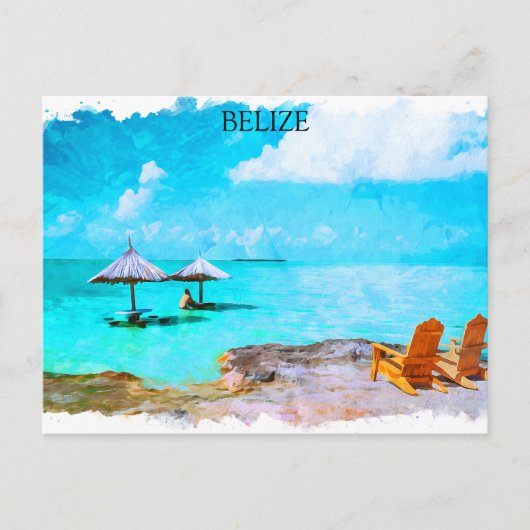 Tropische Belize Beach vakantie Briefkaart (Voorkant)
