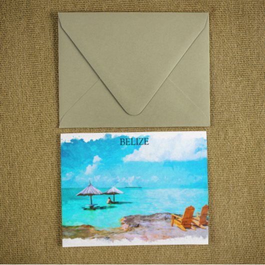 Tropische Belize Beach vakantie Briefkaart