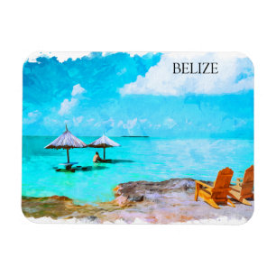 Tropische Belize Beach vakantie Magneet