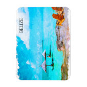 Tropische Belize Beach vakantie Magneet (Verticaal)