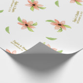 Tropische Bestemming Bloemen Persoonlijke Trouwdag Cadeaupapier (Hoek)