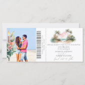 Tropische bestemming | Boarding Pass De datum opsl (Voorkant)