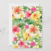 Tropische Bestemming Bruiloft Bloemen Bewaar de da Kaart (Achterkant)