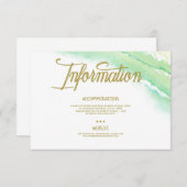Tropische bestemming Bruiloft Informatie Kaart (Voorkant / Achterkant)