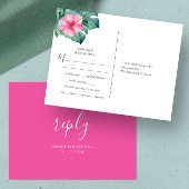 Tropische Bestemming Bruiloft Maaltijd Keuze RSVP Briefkaart