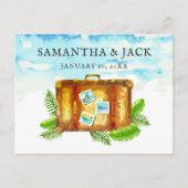 Tropische bestemming bruiloft | Save the date Aankondigingskaart (Voorkant)