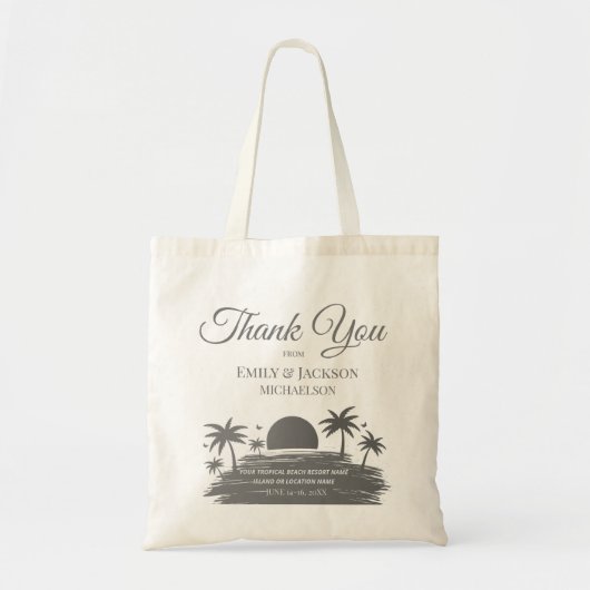 Tropische bestemming bruiloft voor profor Gift Tote Bag (Voorkant)